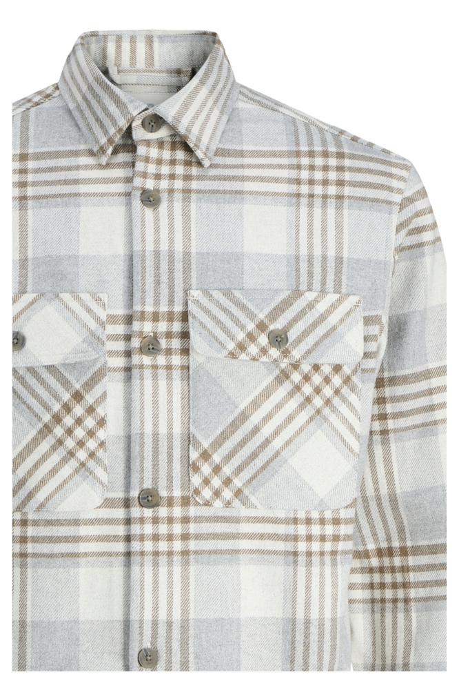 JPRRAYLE MELANGE CHECK L/S OVERSHIR 12286804 ERMINE